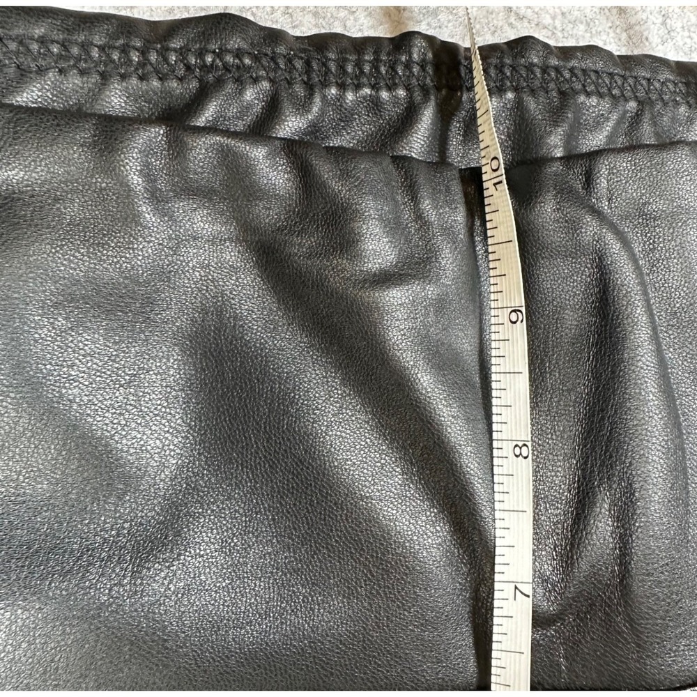 BP Vegan Leather Leggings High-Rise Ankle Length Solid Black Women's Size Small - Picture 7 of 11